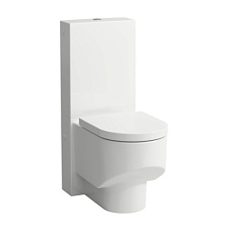 Унитаз-компакт Sonar 40х68 см, белый матовый, универсальный выпуск, подводка сзади, безободковый, без сиденья 8.2334.1.757.000.1+8.2966.1.757.881.1 Laufen